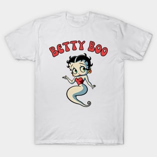 Betty Boo Ghost Halloween Retro Cartoon T-Shirt